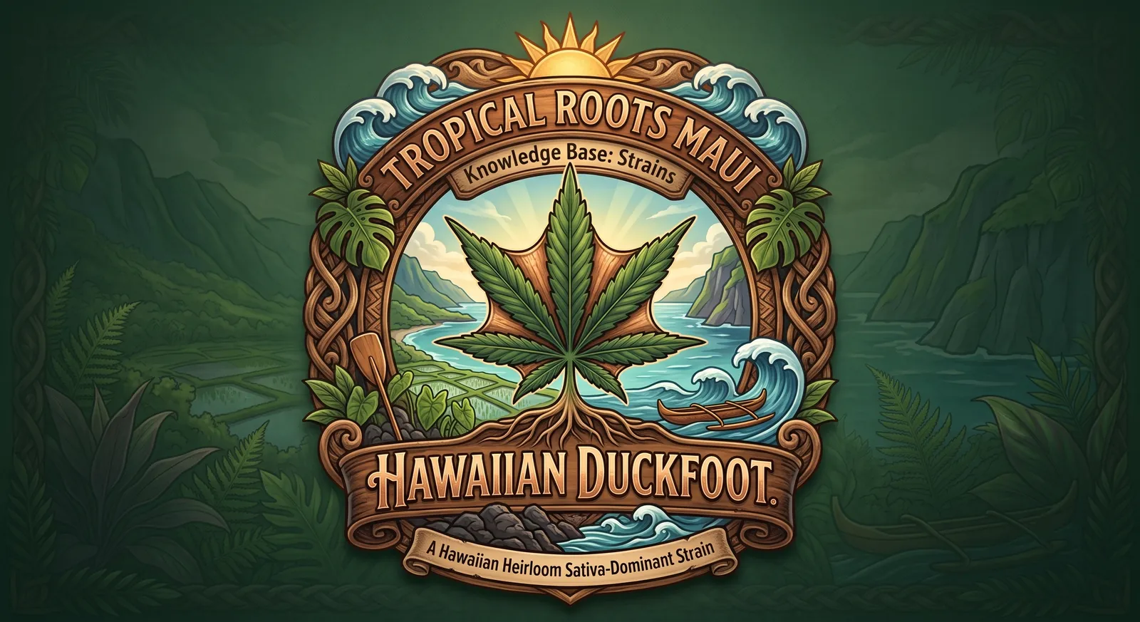 Hawaiian Duckfoot, the webbed-leaf heirloom cannabis strain