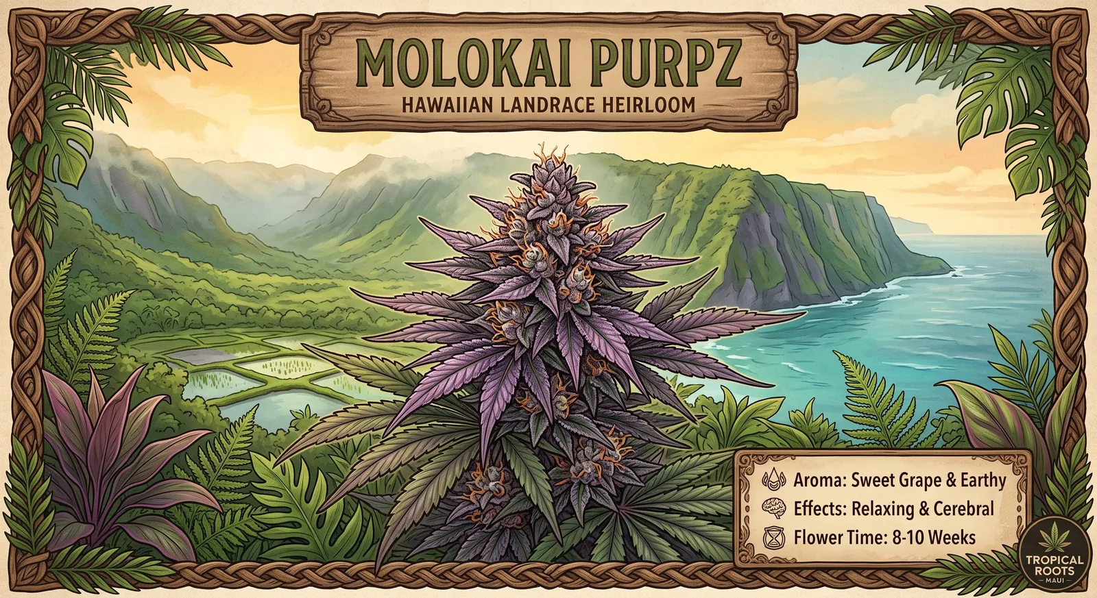 Molokaʻi Purpz, the sea-cliff purple heritage line