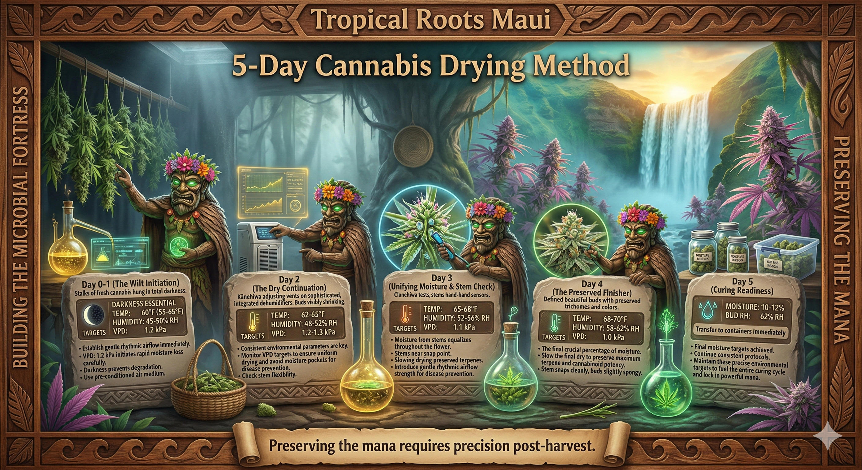 5-Day Cannabis Drying Method (Mana Locking)