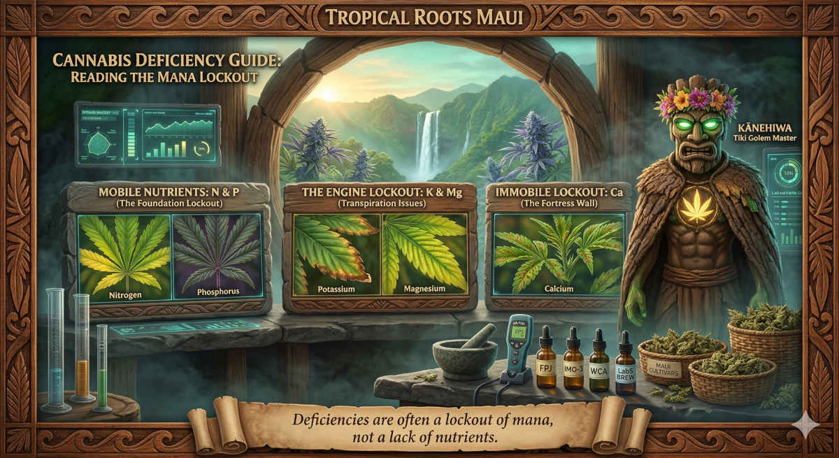 Cannabis Plant Deficiency Guide (Reading the Mana Lockout)