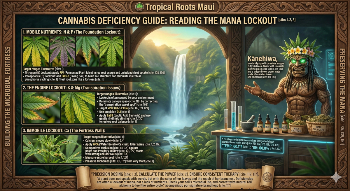 Cannabis Plant Deficiency Guide (Reading the Mana Lockout)