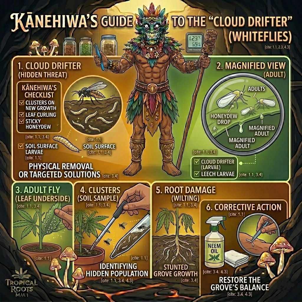 Kānehiwa's Guide to the Cloud Drifter — Whiteflies identification